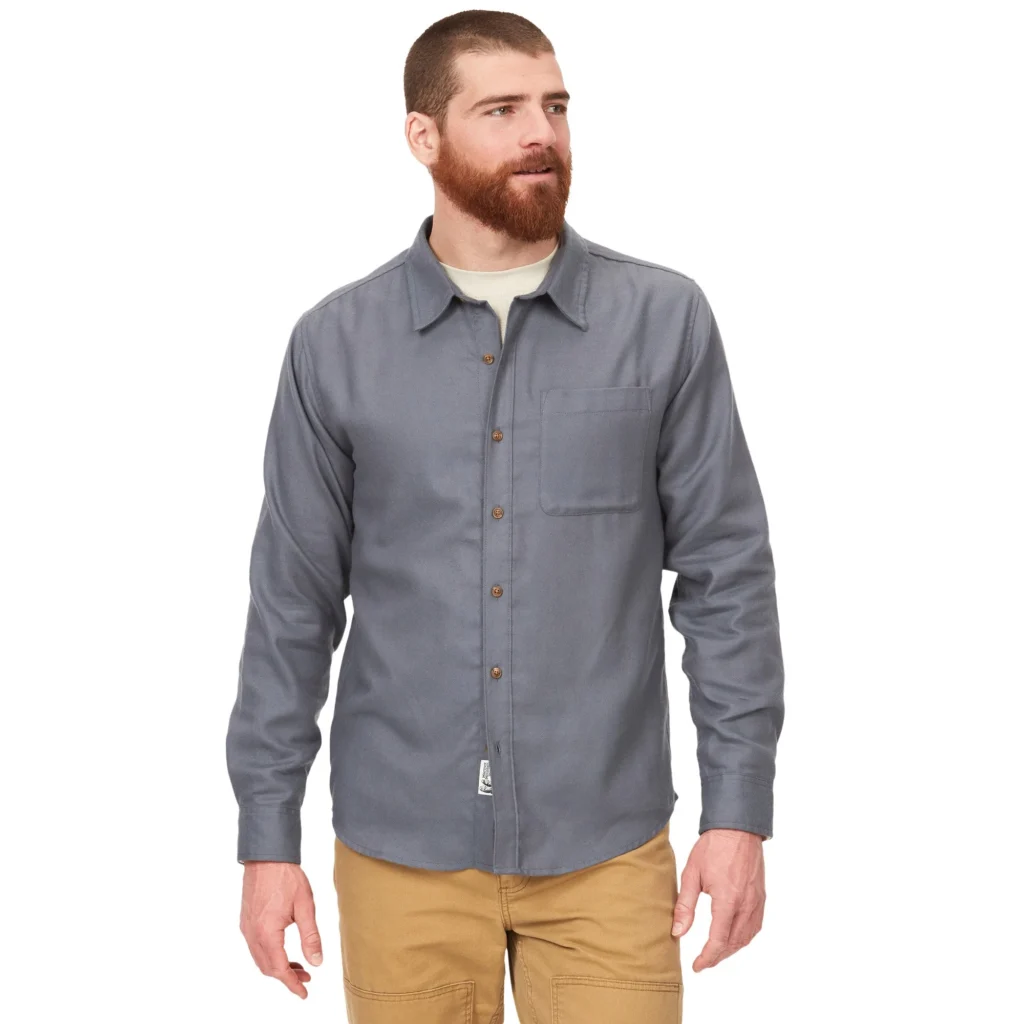 Marmot Fairfax Lightweight Flannel Shirt in Steel Onyx on REI Outlet