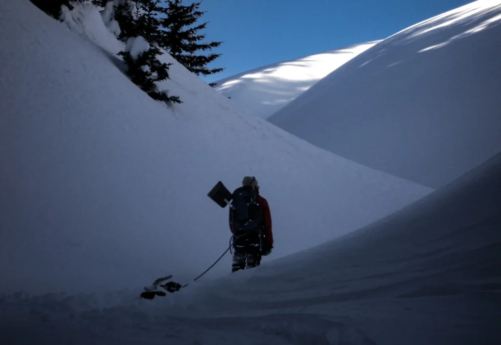 Climbing mountain on snow
snowboarding
