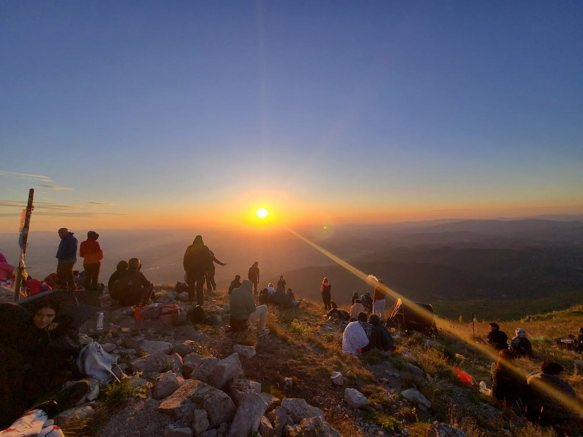 Climbing Rtanj at Night to Watch the Sun Rise Below Us