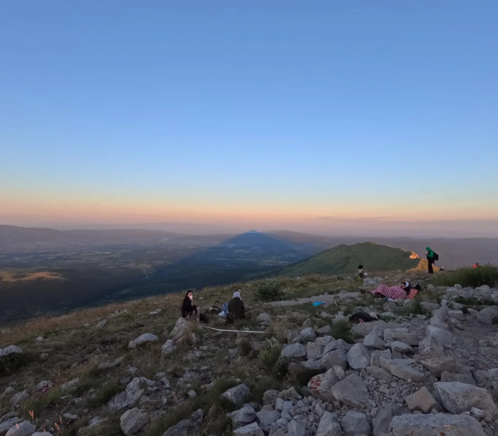 Mountain Rtanj casting shadow